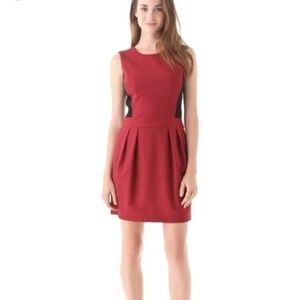 Theory Darua Color Block Wool Dress Sz 8, Stretch